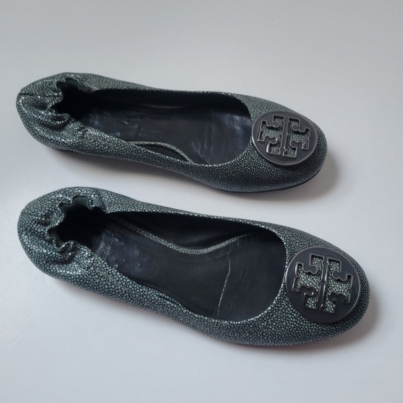 Tory burch Reva Flats leather Ballet flats  size 7M. - Picture 12 of 14